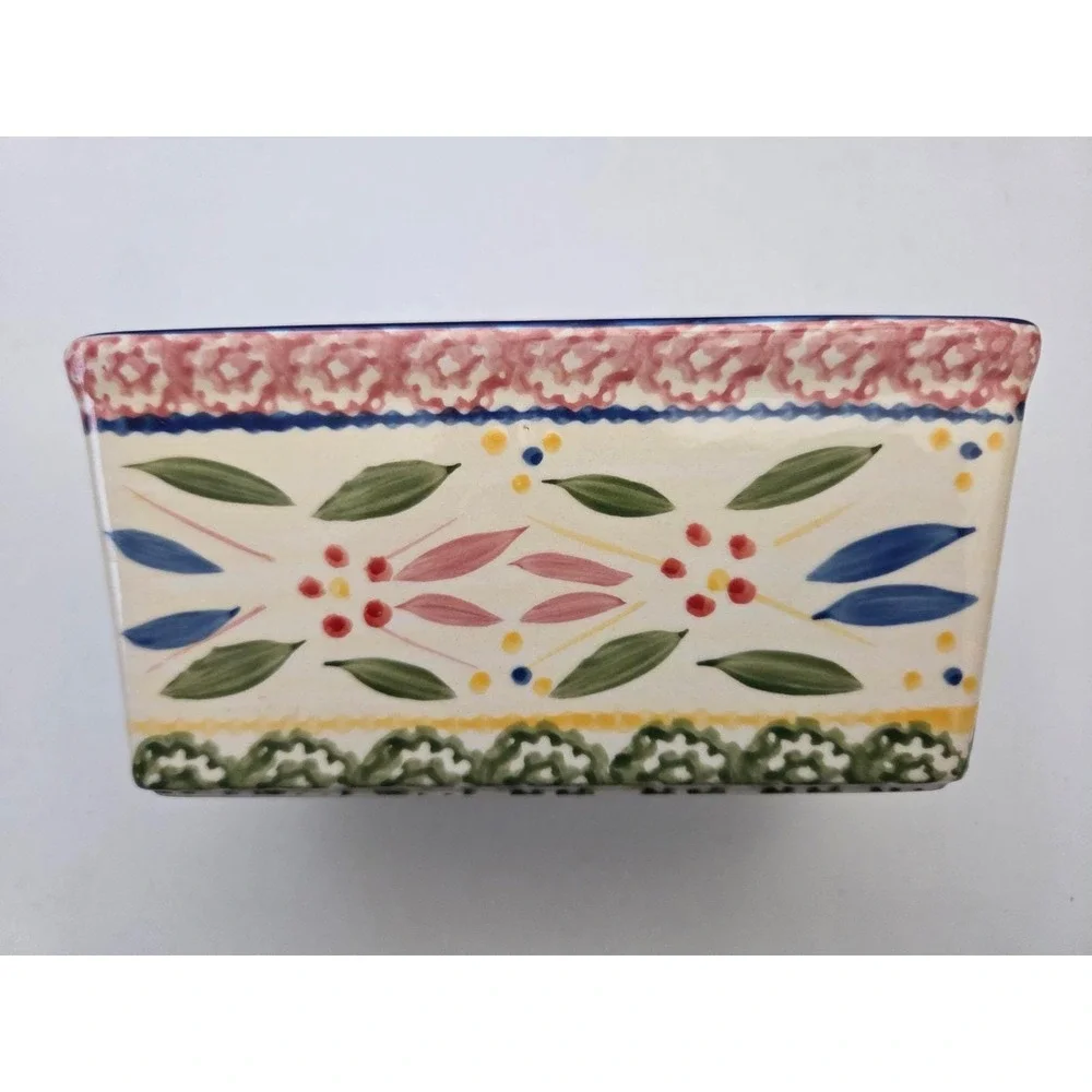 Temp-tations Baker‎ Old World Floral Ceramic 1 QT Cream  Baking Dish